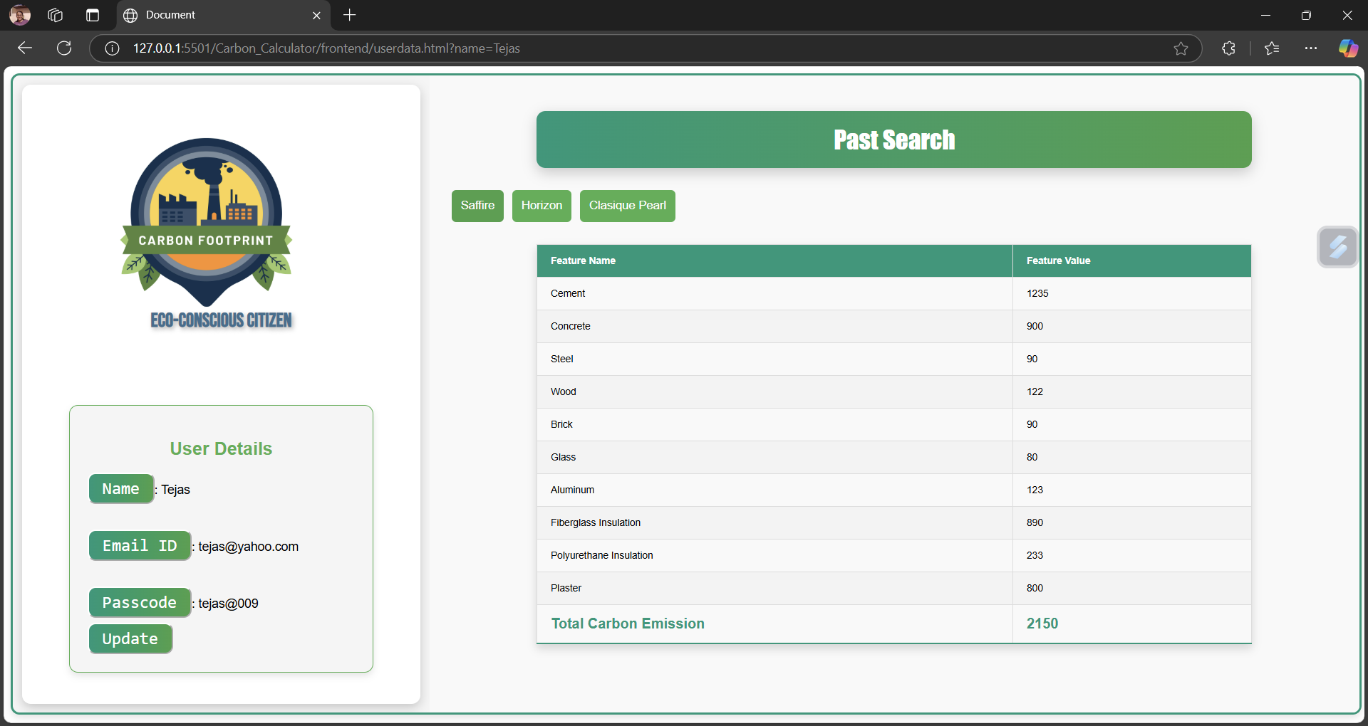 Carbon Calculator